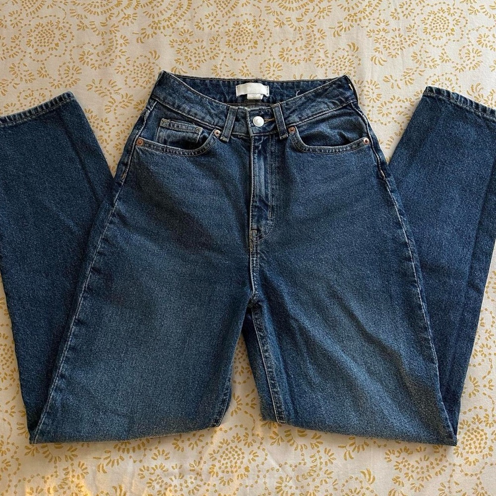 H&M Women's Straight Leg Blue Jeans